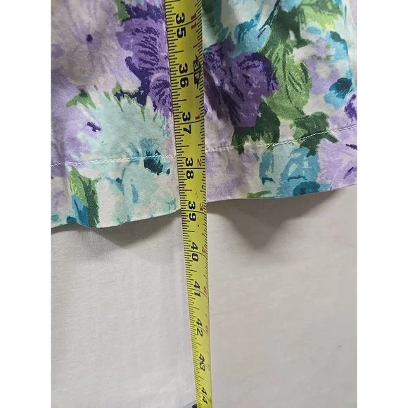 Talbots Garden Party Dress Women's 8P Floral Pleated Fit Flare Sleeveless Lined - Picture 9 of 9